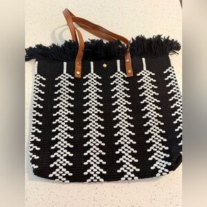 Black and White Patterned Tote Bag